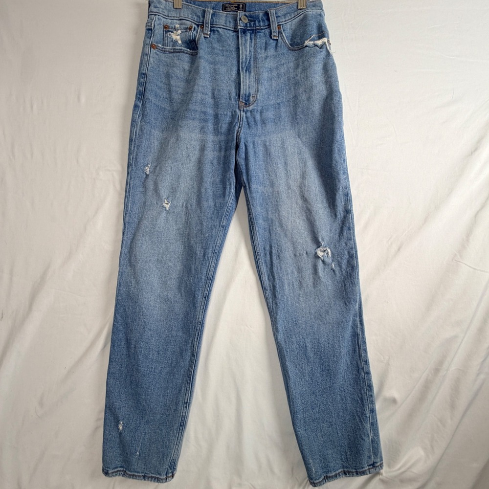 Abercrombie & Fitch Light Blue Ultra High-Rise Mom Jeans